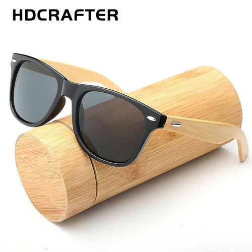 HDCRAFTER New Wooden Sunglasses Men Bamboo Sun glasses Oculos de sol de madeira Women Brand Designer Original Wood Glasses