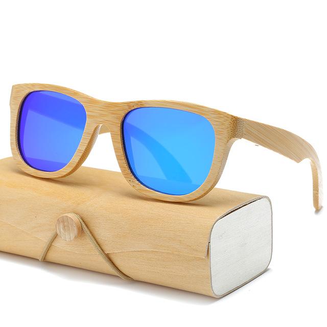 Wood Sunglasses Men women square bamboo Women for men women Mirror Sun Glasses retro de sol masculino 2017 Handmade with case